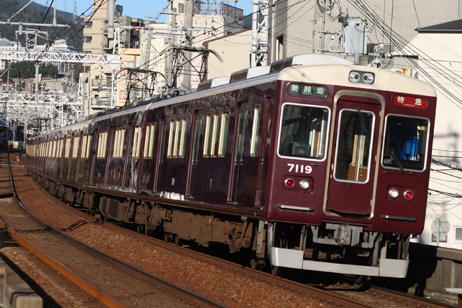 西宮車庫7000系7019Fを王子公園駅で撮影した写真