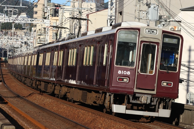 西宮車庫8000系8008Fを王子公園駅で撮影した写真