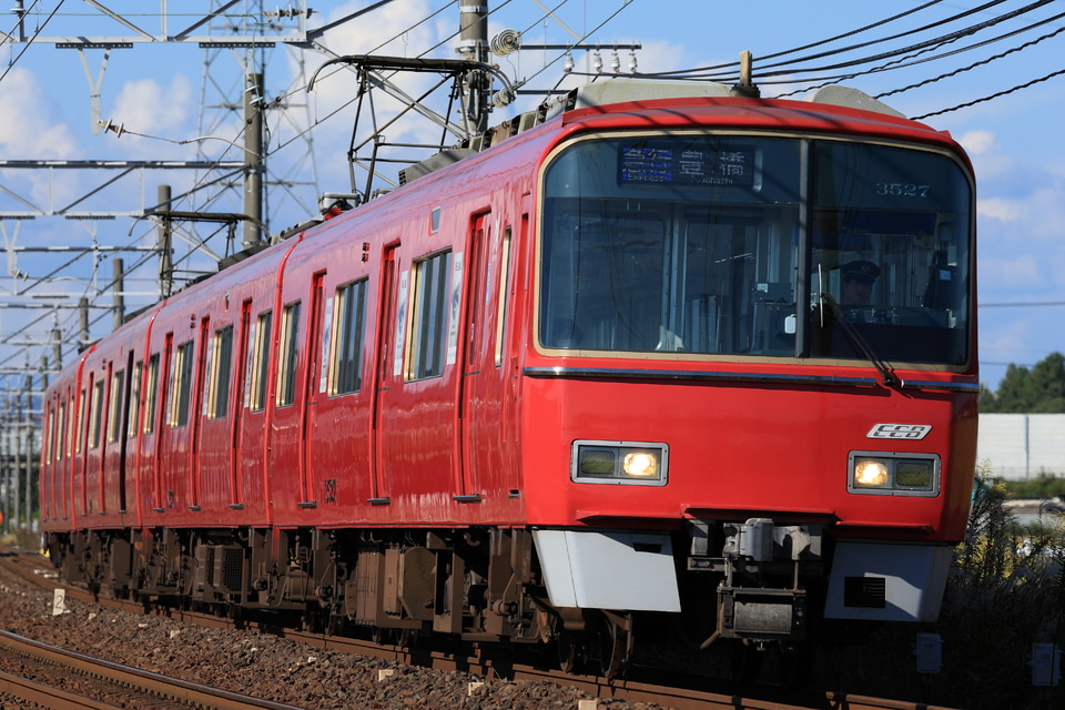 名鉄3500系3527F(3527編成)の編成データ、編成表、ニュース