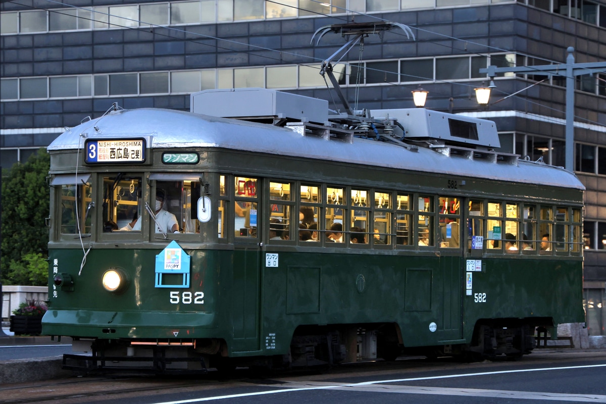 広島電鉄 千田車庫 570形 582