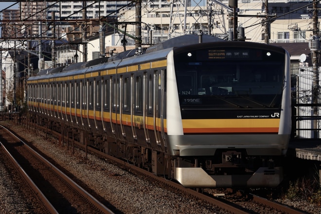 鎌倉車両センター中原支所E233系ナハN24編成を尻手駅で撮影した写真