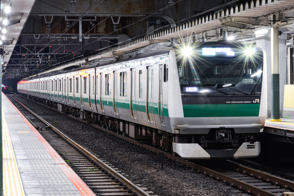 JR東E233系ハエ123編成<br class="br-sp" />(川123編成)(カワ123編成)の写真