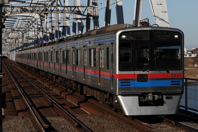 宗吾車両基地3700形3848Fを国府台駅で撮影した写真