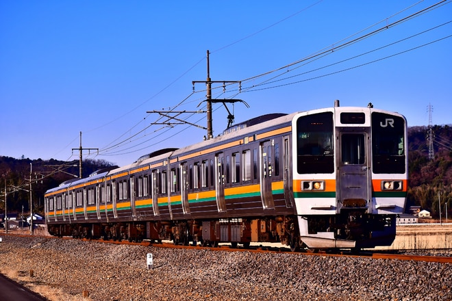 高崎車両センター211系タカA26編成を大平下～岩舟間で撮影した写真