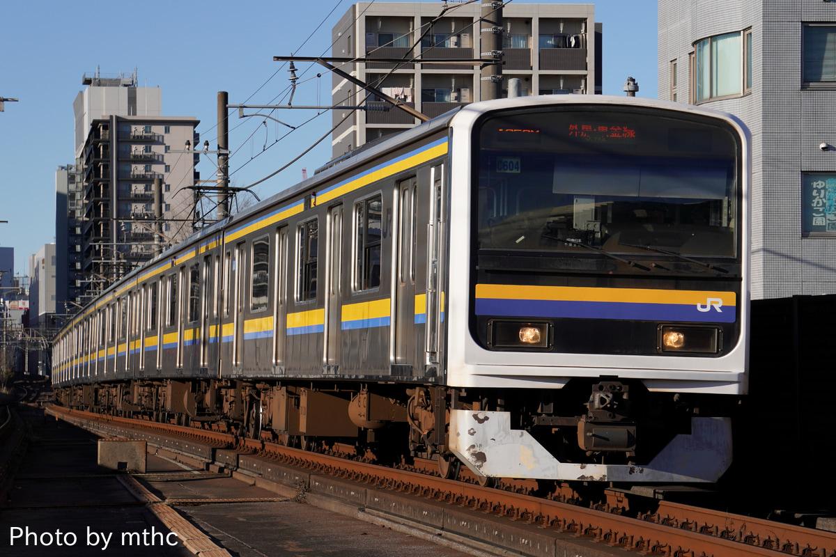 JR東日本 幕張車両センター 209系 マリC604編成