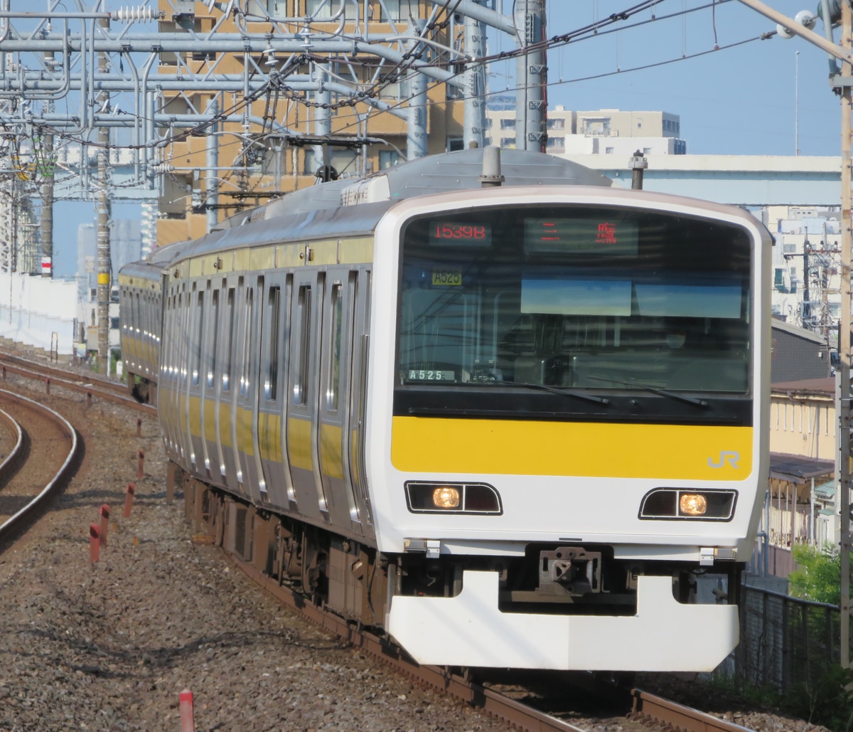 JR東日本 三鷹車両センター E231系 ミツA525編成