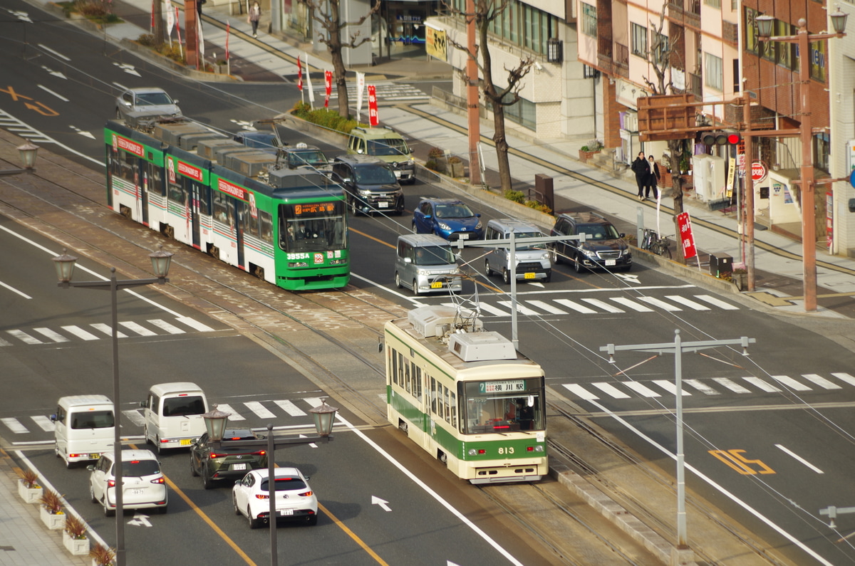 広島電鉄 荒手車庫 3950形 