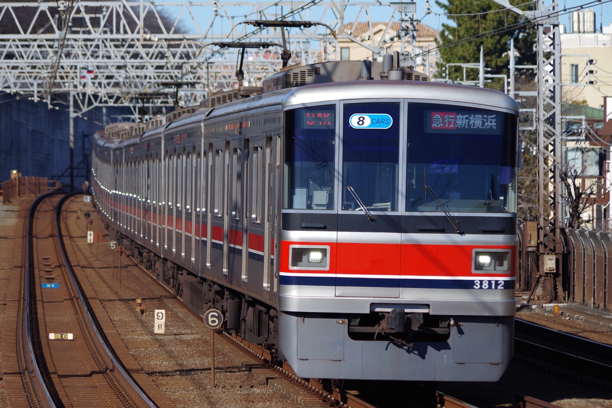 東急電鉄 元住吉検車区 3000系 3112編成