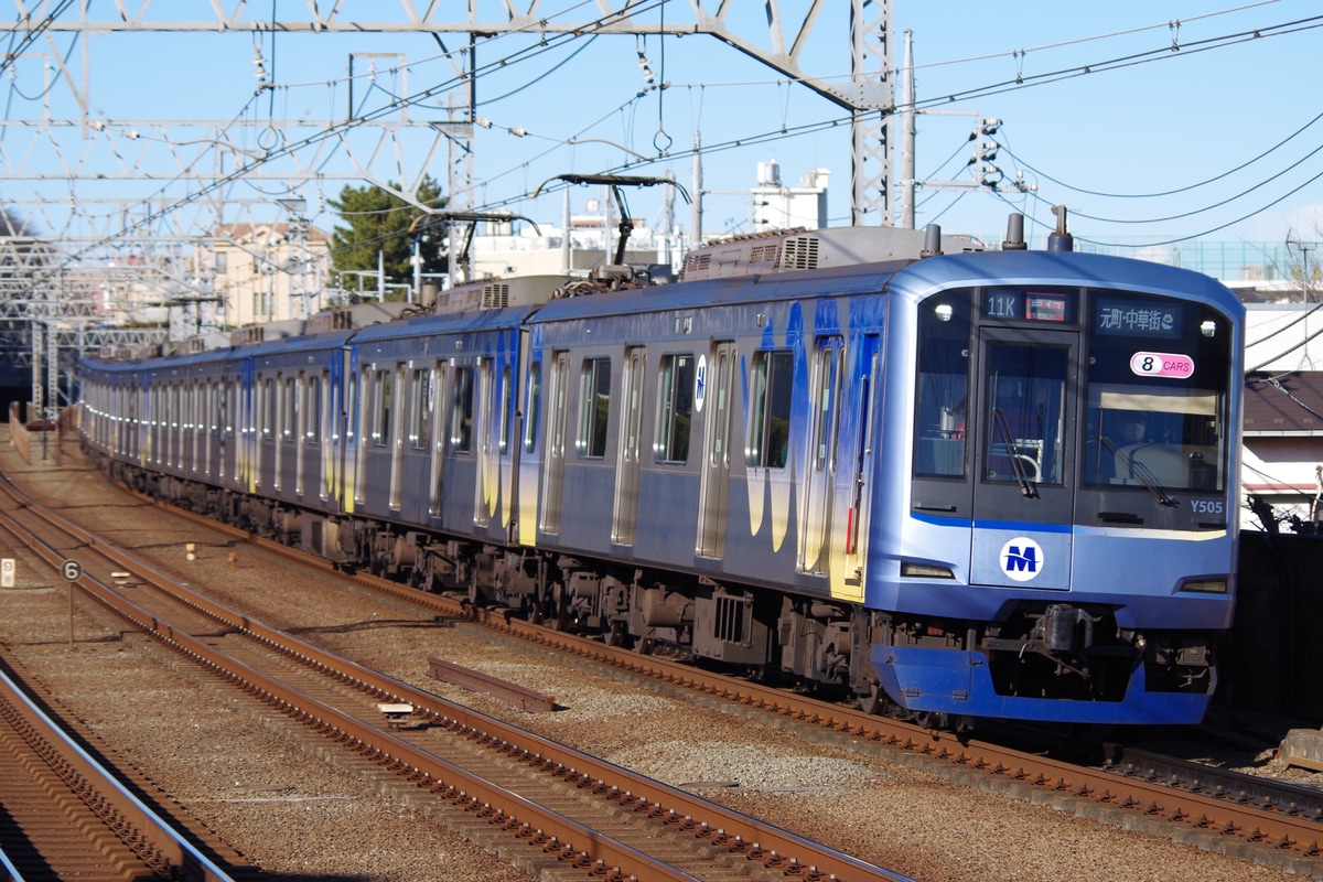 横浜高速鉄道 元住吉検車区 Y500系 Y505編成