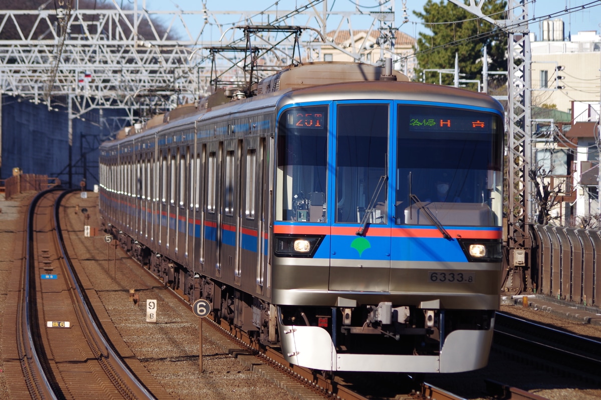 東京都交通局 志村車両検修場 6300形 6333編成