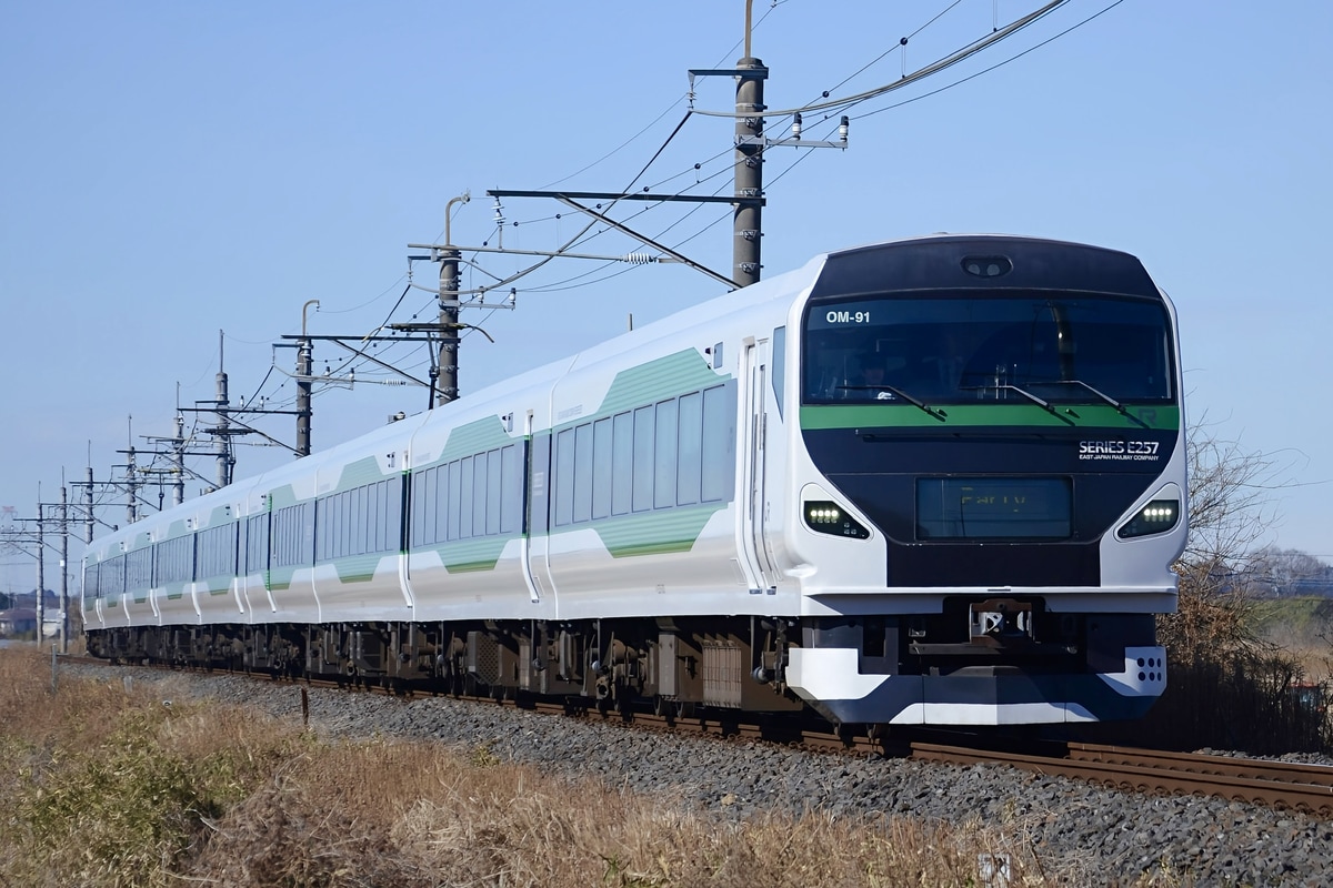 JR東日本 大宮総合車両センター東大宮センター E257系 オオOM-91編成