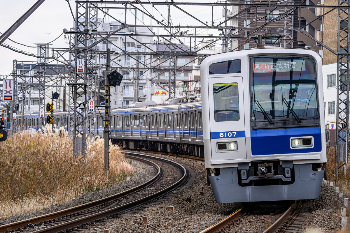西武鉄道 新宿線車両所玉川上水車両基地 6000系 6107F