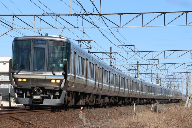 網干総合車両所本所223系ホシW9編成を野洲～守山間で撮影した写真