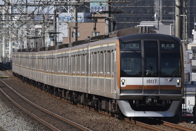 和光検車区10000系10117Fを柳瀬川～志木間で撮影した写真