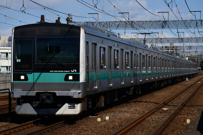 松戸車両センターE233系マト1編成を和泉多摩川駅で撮影した写真