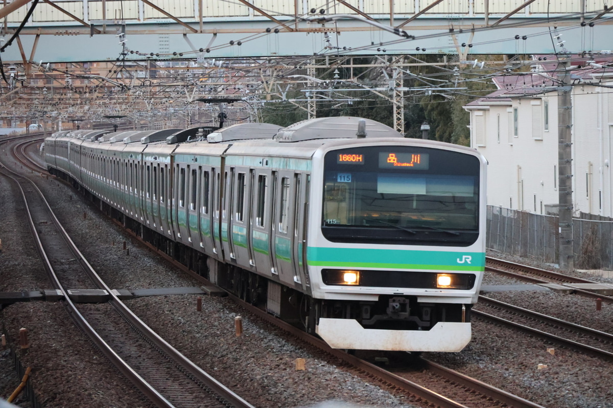 JR東日本 松戸車両センター本区 E231系 マト115編成