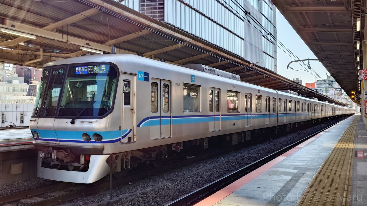 東京メトロ 深川検車区 07系 07-104編成