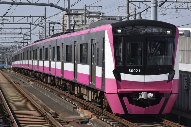 くぬぎ山車両基地80000形80026編成を北初富駅で撮影した写真