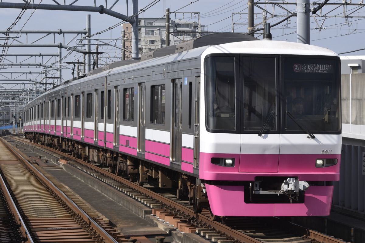 新京成電鉄 くぬぎ山車両基地 8900形 8918編成