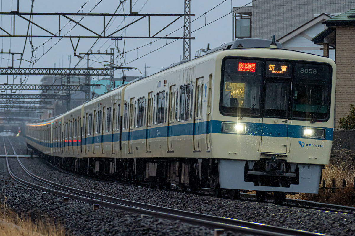 小田急電鉄 喜多見検車区 8000型 8058×4