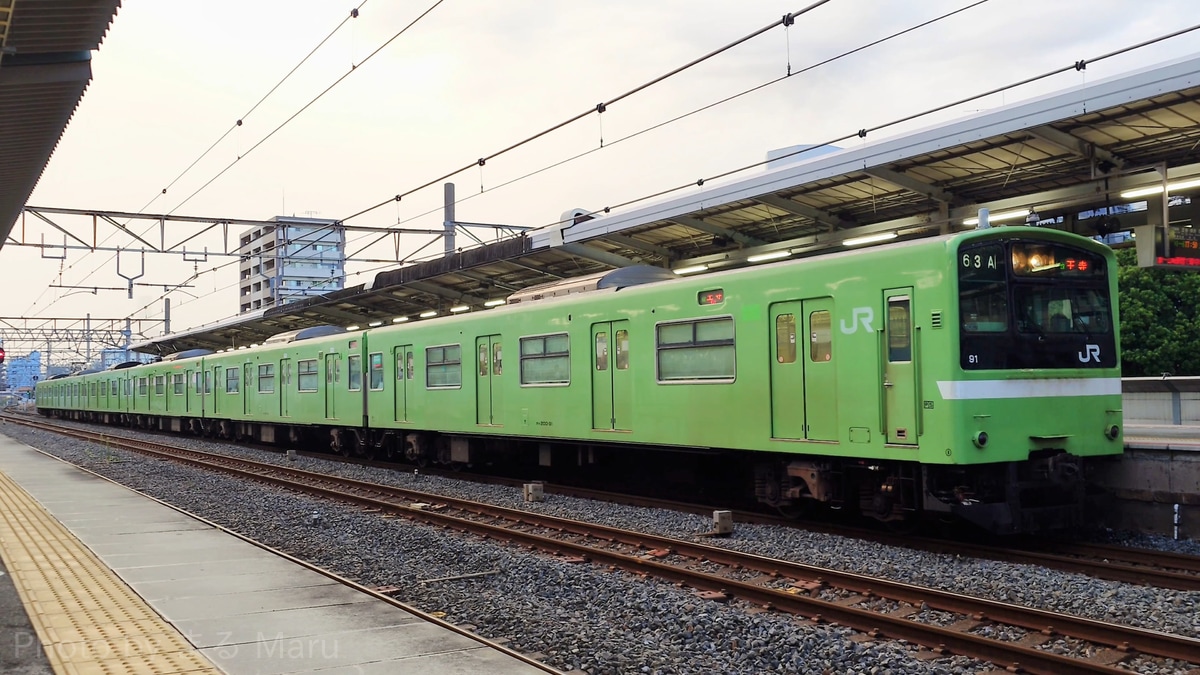 JR西日本 吹田総合車両所奈良支所 201系 ND607編成