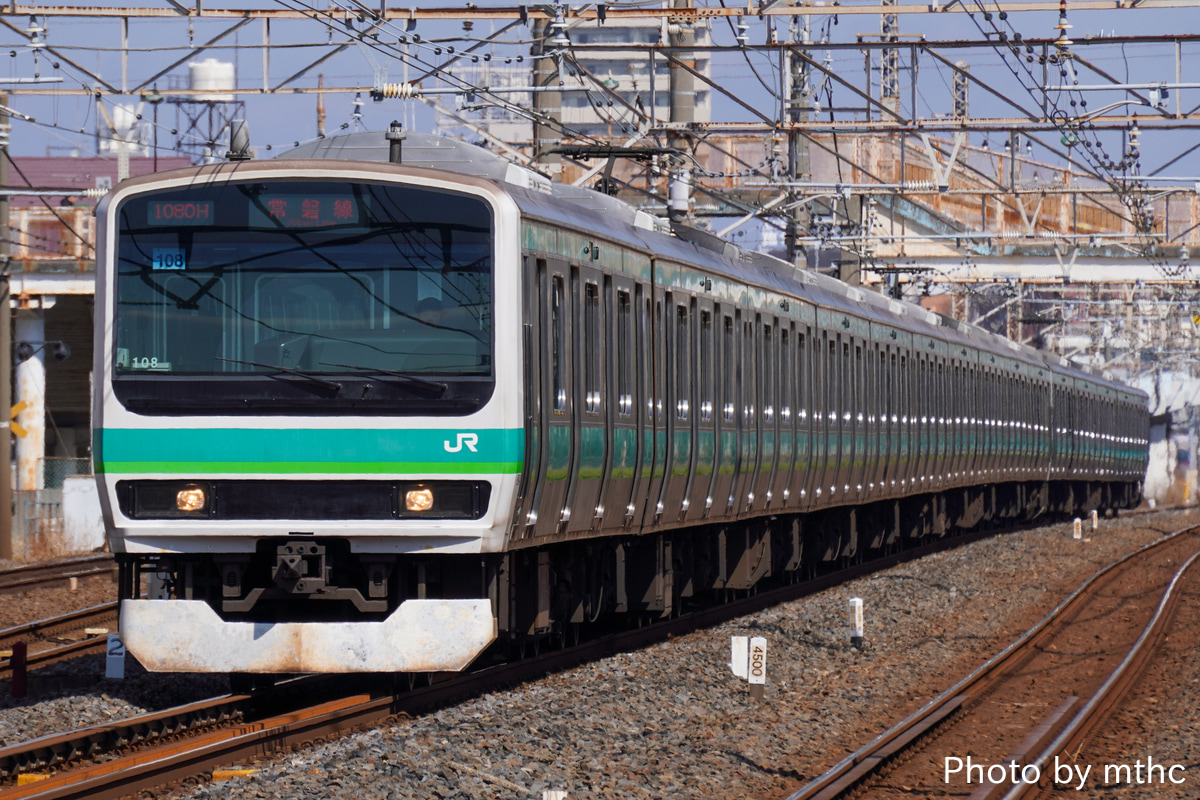 JR東日本 松戸車両センター本区 E231系 マト108編成