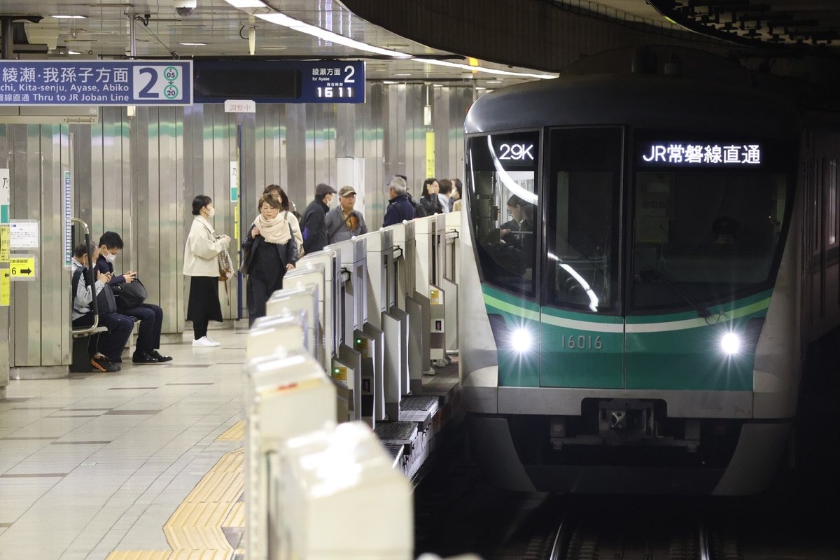 東京メトロ 綾瀬検車区 16000系 16116F