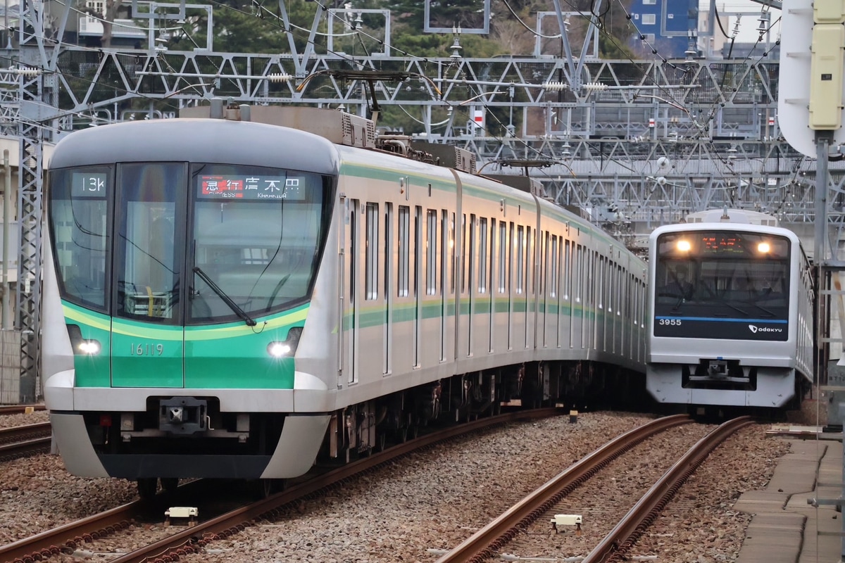 東京メトロ 綾瀬検車区 16000系 16119f