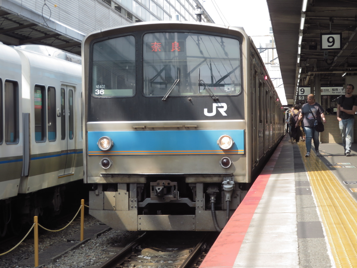 JR西日本 吹田総合車両所奈良支所 205系 NE402編成