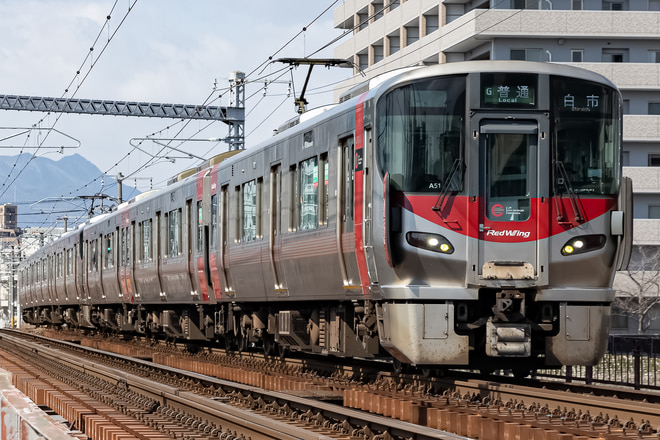 227系ヒロA51編成を五日市～新井口間で撮影した写真