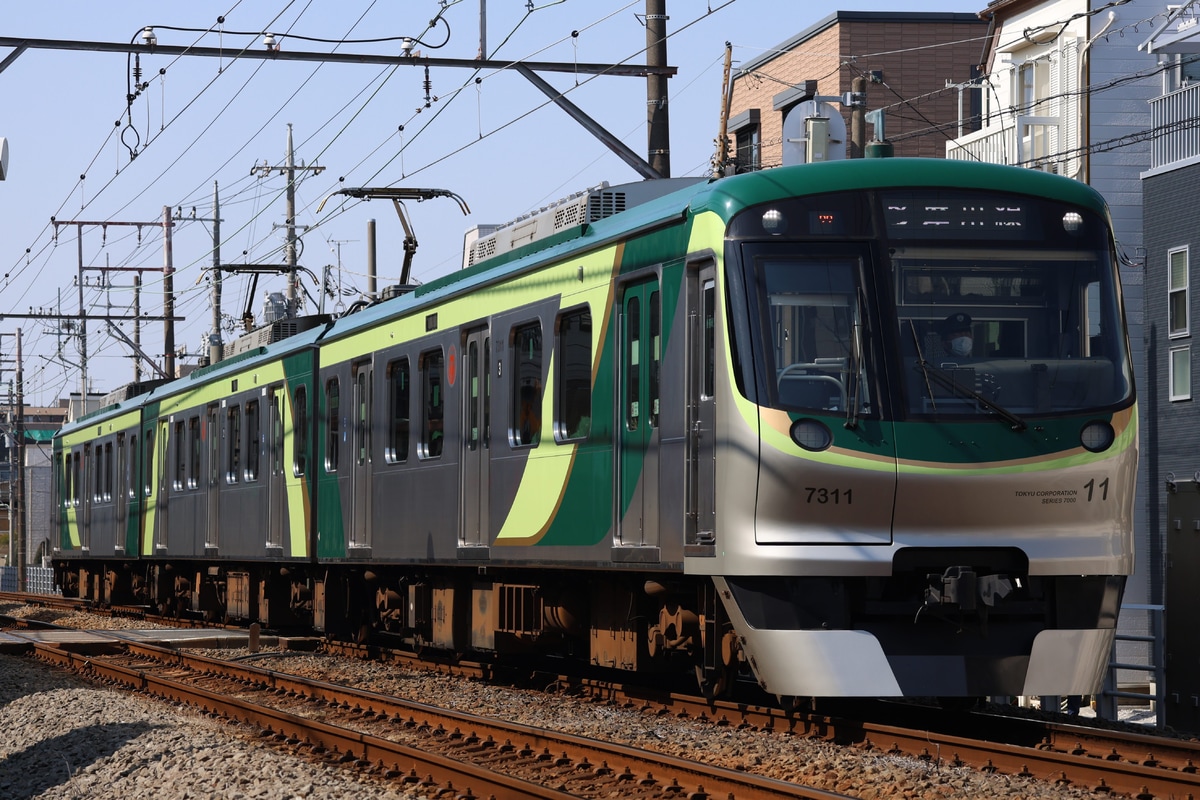 東急電鉄 雪が谷検車区 7000系 7111F