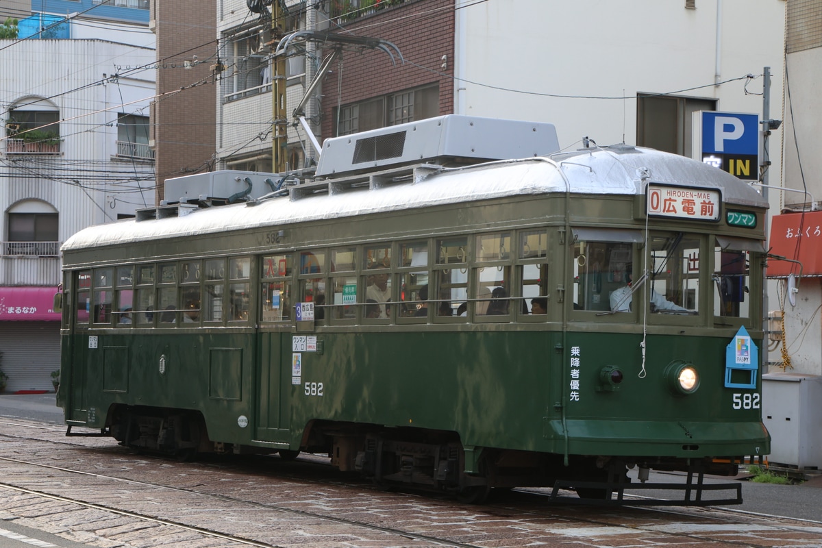 広島電鉄 千田車庫 570形 582