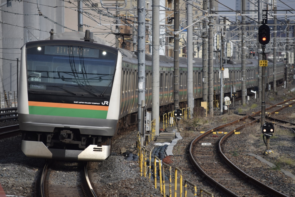 JR東日本 国府津車両センター E233系 コツE-55編成