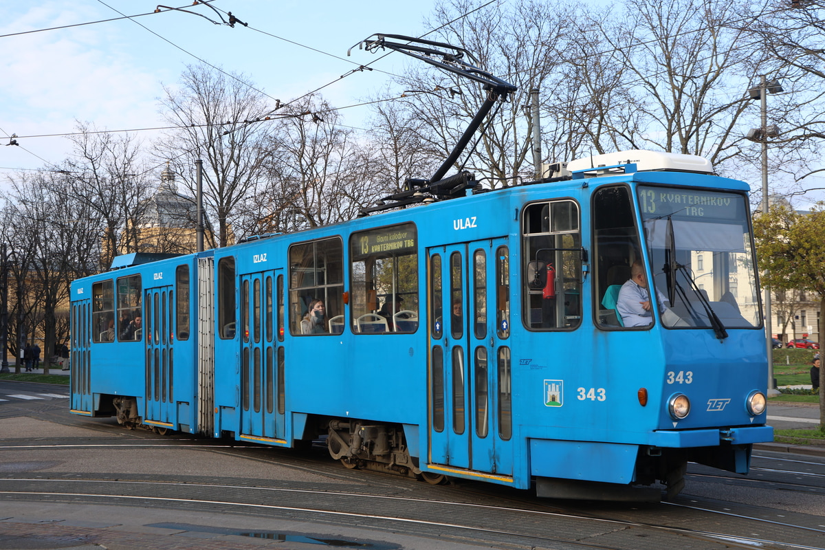 Zagreb tramway network  KT4YU 343