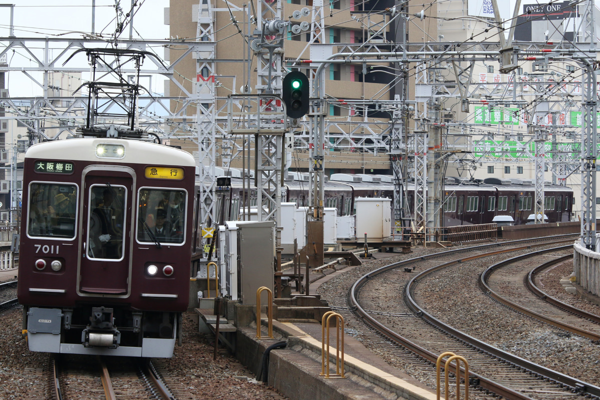 阪急電鉄 平井車庫 7000系 7011F