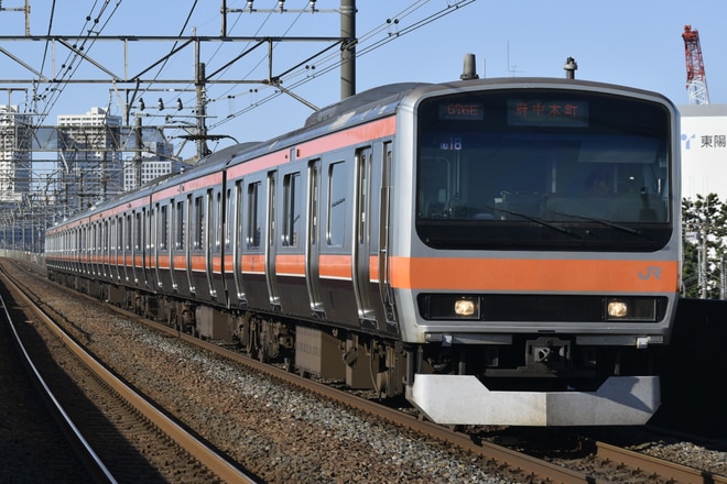 京葉車両センターE231系ケヨMU18編成を市川塩浜駅で撮影した写真