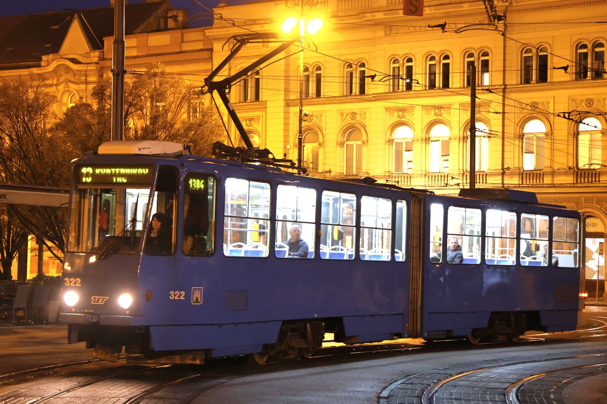 Zagreb tramway network  KT4YU 322