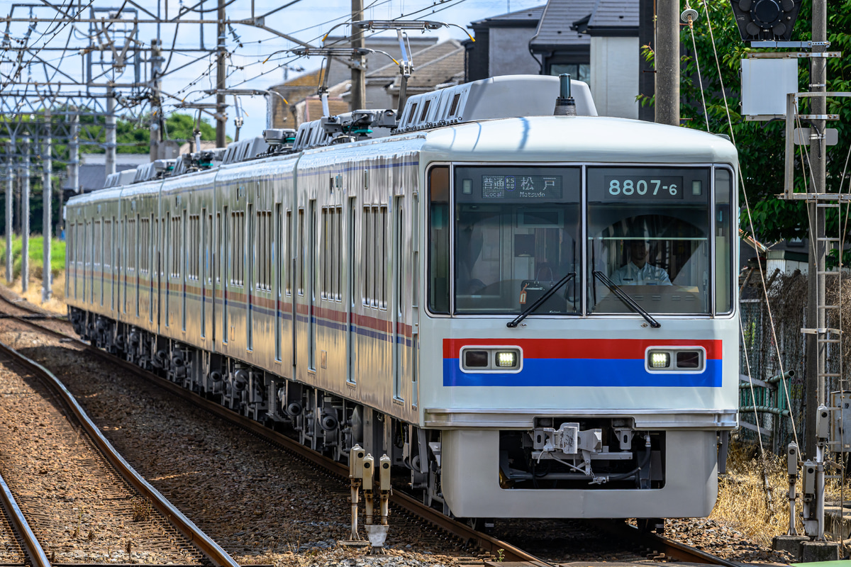 京成電鉄 くぬぎ山車両基地 8800形 8807編成