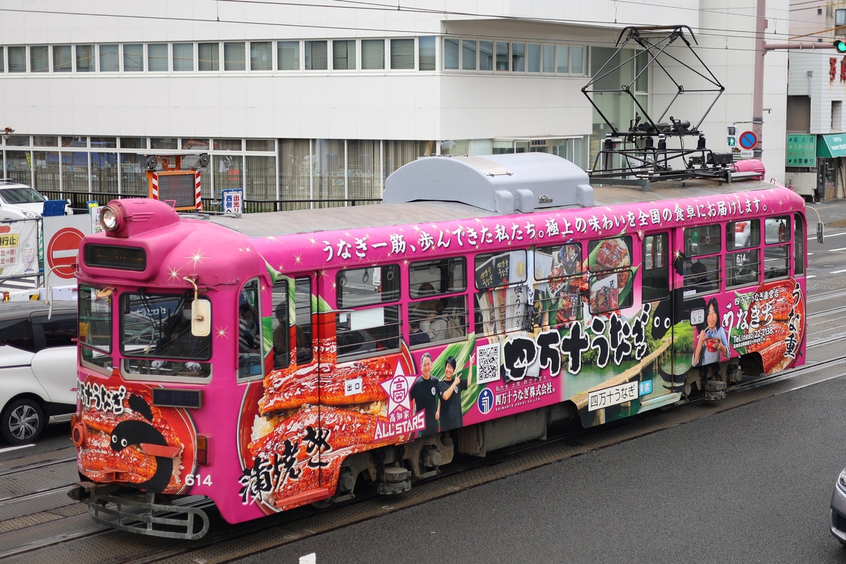 とさでん交通 桟橋車庫 600形 614