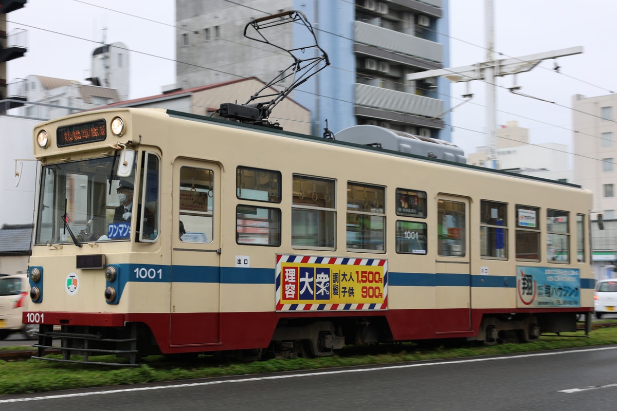 とさでん交通 桟橋車庫 1000形 1001