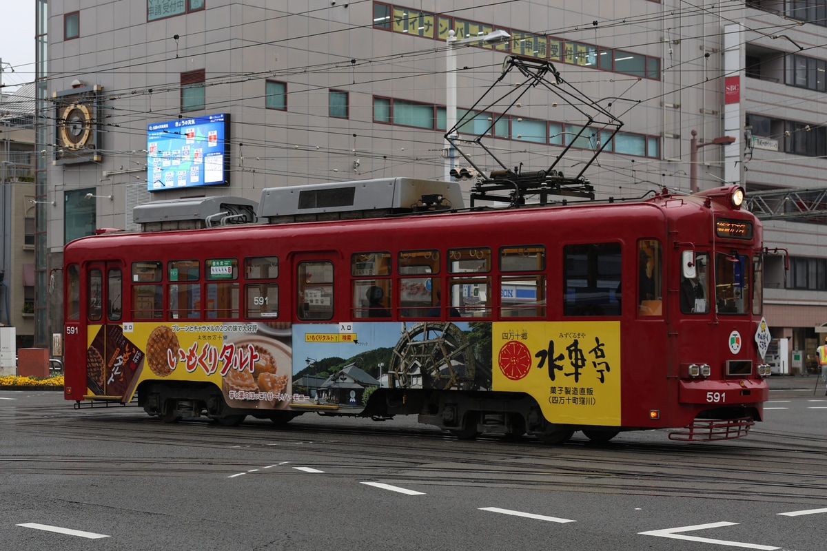 とさでん交通 桟橋車庫 590形 591