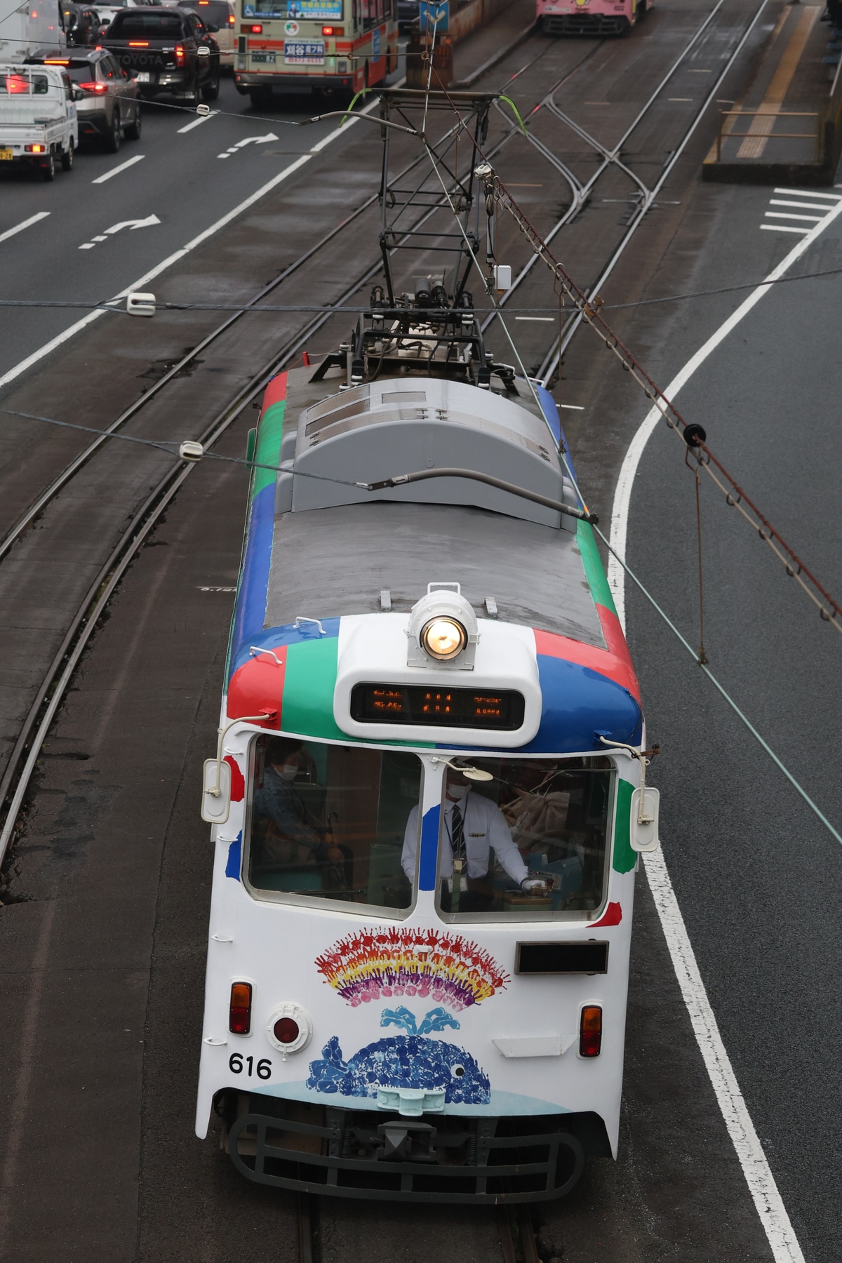 とさでん交通 桟橋車庫 600形 616
