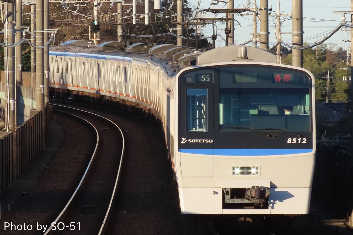 相模鉄道 かしわ台車両センター 8000系 8712×10