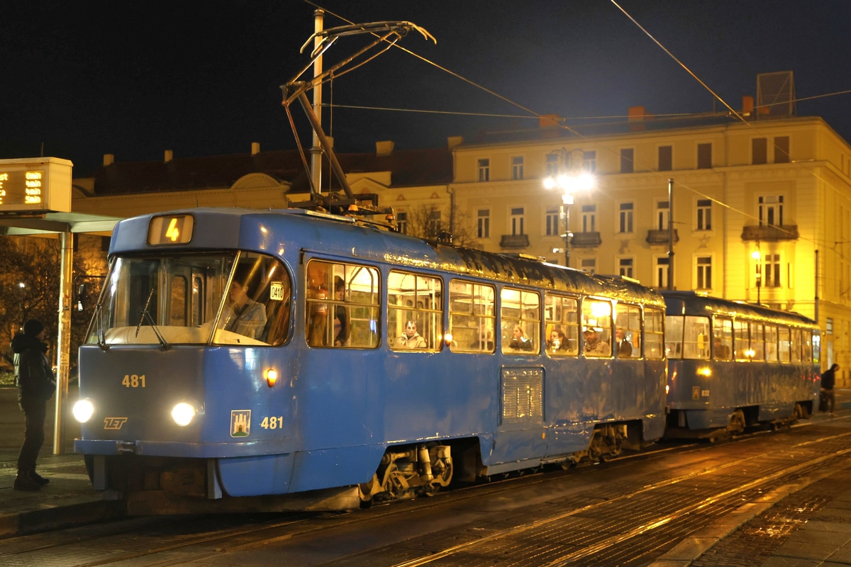 Zagreb tramway network  T4YU 481