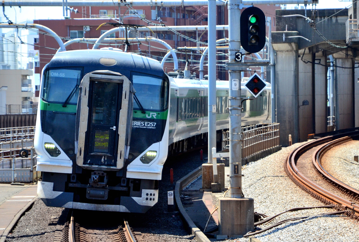 JR東日本 大宮総合車両センター本区 E257系 OM-55編成