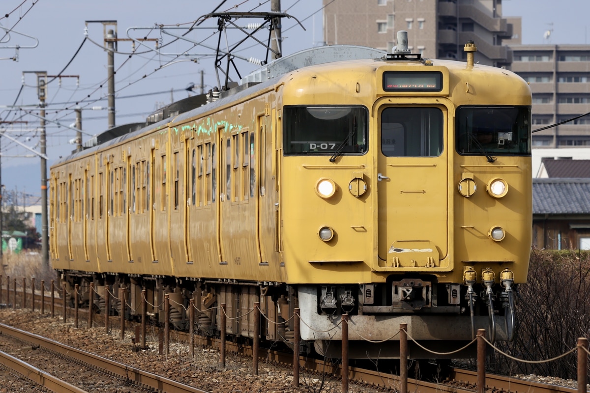 JR西日本 下関総合車両所岡山電車支所 115系 D-07編成