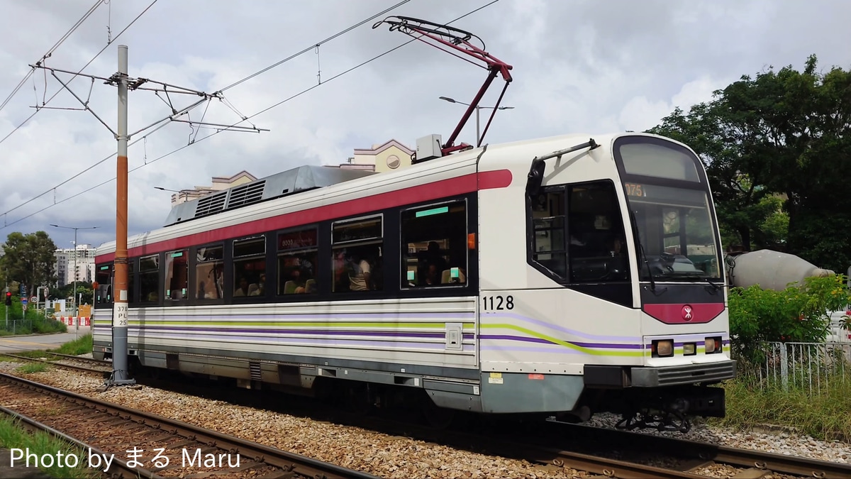 香港MTR 屯門車廠 軽鉄第4期 1128
