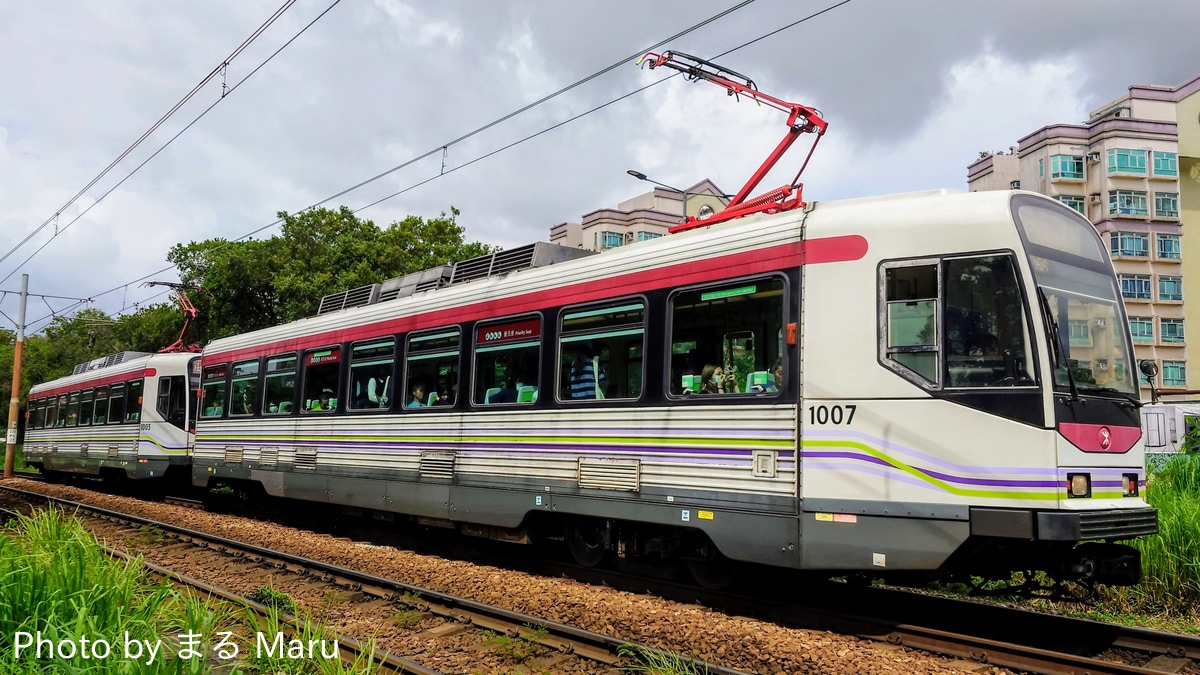 香港MTR 屯門車廠 軽鉄第1期 1007