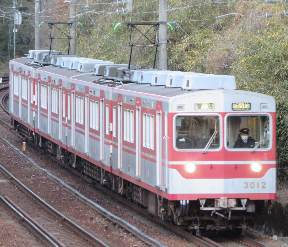 神戸電鉄 鈴蘭台車庫 3000系 3011F