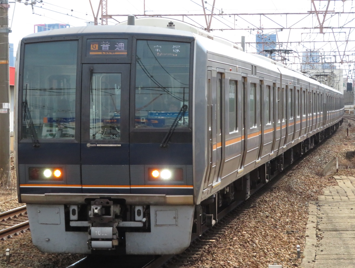 JR西日本 網干総合車両所明石支所 207系 アカS43編成